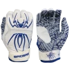 2022 Spiderz HYBRID Batting Gloves: White/Navy