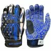 2022 Spiderz HYBRID Batting Gloves: Blue Line