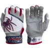 2022 Spiderz PRO Model Batting Gloves: White/Navy/Red