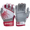 2022 Spiderz PRO Model Batting Gloves: White/Red