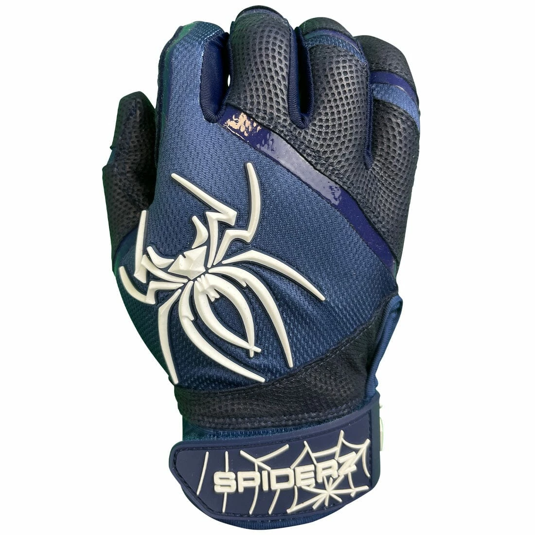 2023 Spiderz Pro Model Batting Gloves: Navy Blue/White 2 2023 Spiderz Pro Model Batting Gloves: Navy Blue/White - Image 2