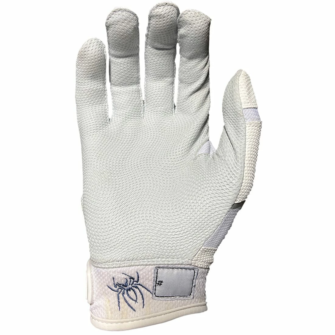 2023 Spiderz Pro Model Batting Gloves: White/Black/Silver 3 2023 Spiderz Pro Model Batting Gloves: White/Black/Silver - Image 3