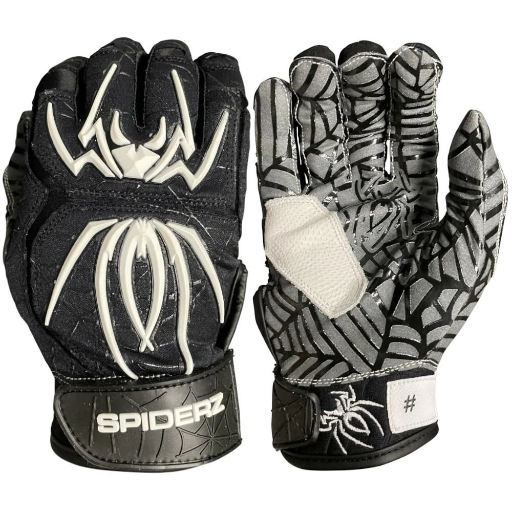 2023 Spiderz HYBRID Batting Gloves: Black/White 1 2023 Spiderz HYBRID Batting Gloves: Black/White