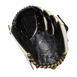 Wilson A500 SIREN 11.5" Youth Fastpitch Softball Glove: WTA05LF20115 -Fielding Gloves Sales Store A05LF2011 1 Siren 115 Black White MetallicGold Palm