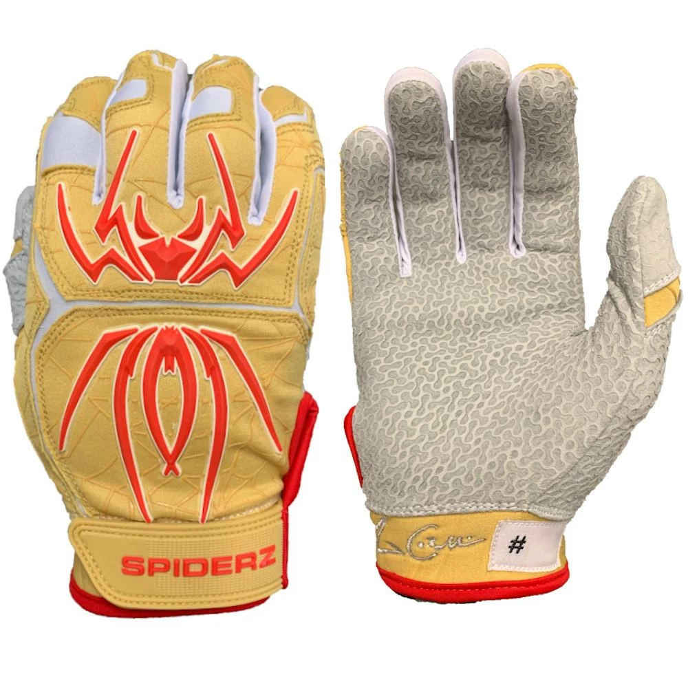 2020 Spiderz Endite Batting Gloves: COLLINS Signature Model Gold/White 1 2020 Spiderz Endite Batting Gloves: COLLINS Signature Model Gold/White
