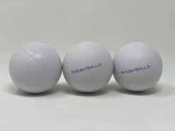One Dozen (12) SMUSHBALLS The Ultimate Indoor & Outdoor Batting Practice Ball: White