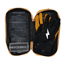 Bruce Bolt PREMIUM PRO Long Cuff Batting Gloves: Black -Fielding Gloves Sales Store LC BLKG BAG2