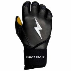 Bruce Bolt PREMIUM PRO Long Cuff Batting Gloves: Black -Fielding Gloves Sales Store LC BLKG RIGHT
