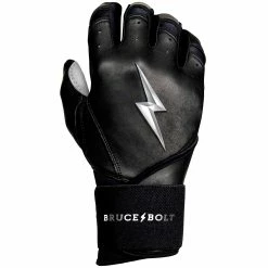 Bruce Bolt PREMIUM PRO Chrome Series Long Cuff Batting Gloves: Black -Fielding Gloves Sales Store LC CHRB RIGHT
