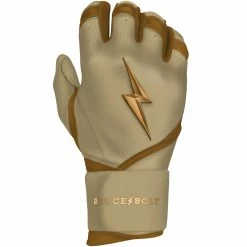 Bruce Bolt PREMIUM PRO Gold Series Batting Gloves: Long Cuff -Fielding Gloves Sales Store LC GLD RIGHT