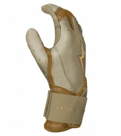 Bruce Bolt PREMIUM PRO Gold Series Batting Gloves: Long Cuff -Fielding Gloves Sales Store LC GLD SIDE scaled