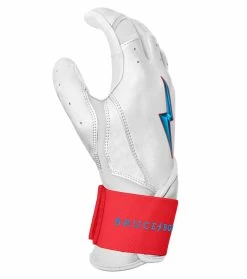 Bruce Bolt PREMIUM PRO BRINSON Series Long Cuff Batting Gloves: White -Fielding Gloves Sales Store LC LBW SIDE scaled