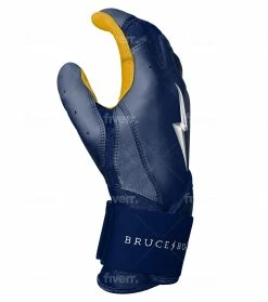 Bruce Bolt PREMIUM PRO Long Cuff Batting Gloves: Navy -Fielding Gloves Sales Store LC NVYG SIDE scaled