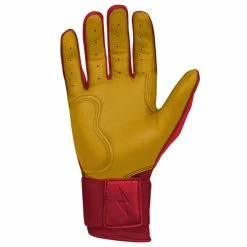 Bruce Bolt PREMIUM PRO Long Cuff Batting Gloves: Red -Fielding Gloves Sales Store LC REDG PALM