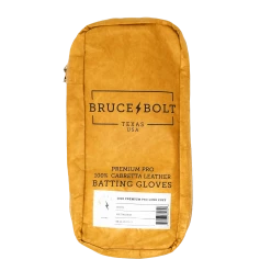 Bruce Bolt PREMIUM PRO Long Cuff Batting Gloves: White -Fielding Gloves Sales Store LC WHTG BAG