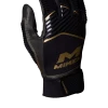 Miken Softball MK7X Adult Black And Gold Batting Gloves: MBGGLD-BLK