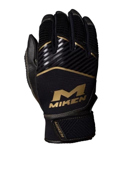Miken Softball MK7X Adult Black And Gold Batting Gloves: MBGGLD-BLK -Fielding Gloves Sales Store MBGGLDblack3