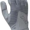 2018 Miken Pro White And Grey Batting Gloves: MBGL18-WHT