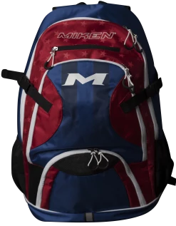 Miken Baseball And Softball Backpack: MKBG18-BP -Fielding Gloves Sales Store MKBG18 BP RWB