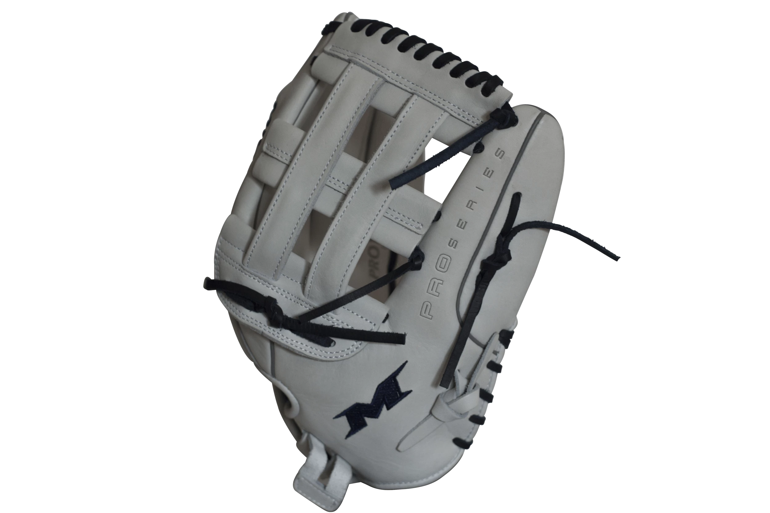 Miken Pro Series 14" Slow Pitch Fielding Glove - White/Navy: PRO140WN 4 Miken Pro Series 14" Slow Pitch Fielding Glove - White/Navy: PRO140WN - Image 4