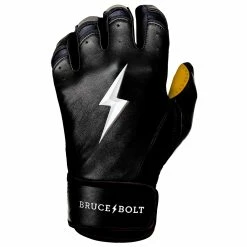 Bruce Bolt PREMIUM PRO Short Cuff Batting Gloves: Black 17 Bruce Bolt PREMIUM PRO Short Cuff Batting Gloves: Black -Fielding Gloves Sales Store SC BLKG LEFT