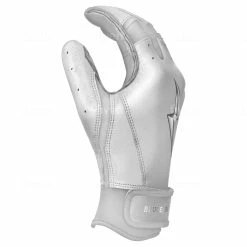 Bruce Bolt PREMIUM PRO Chrome Series Short Cuff Batting Gloves: White -Fielding Gloves Sales Store SC CHRW SIDE scaled