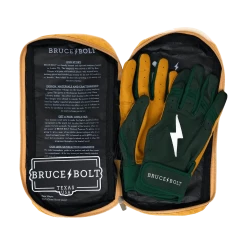 Bruce Bolt PREMIUM PRO Short Cuff Batting Gloves: GREEN -Fielding Gloves Sales Store SC GRNG BAG2