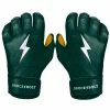 Bruce Bolt PREMIUM PRO Short Cuff Batting Gloves: GREEN