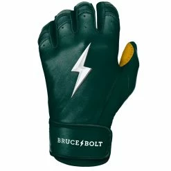 Bruce Bolt PREMIUM PRO Short Cuff Batting Gloves: GREEN -Fielding Gloves Sales Store SC GRNG LEFT