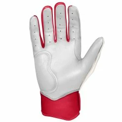 Bruce Bolt PREMIUM PRO BADER Series Short Cuff Batting Gloves: White -Fielding Gloves Sales Store SC HBW PALM