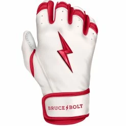 Bruce Bolt PREMIUM PRO BADER Series Short Cuff Batting Gloves: White -Fielding Gloves Sales Store SC HBW RIGHT