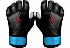 Bruce Bolt PREMIUM PRO BRINSON Series Short Cuff Batting Gloves: Black