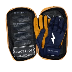 Bruce Bolt PREMIUM PRO Short Cuff Batting Gloves: Navy -Fielding Gloves Sales Store SC NVYG BAG2