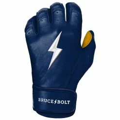 Bruce Bolt PREMIUM PRO Short Cuff Batting Gloves: Navy -Fielding Gloves Sales Store SC NVYG LEFT.