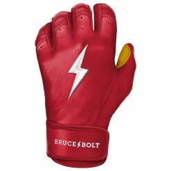 Bruce Bolt PREMIUM PRO Short Cuff Batting Gloves: Red -Fielding Gloves Sales Store SC REDG LEFT