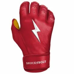 Bruce Bolt PREMIUM PRO Short Cuff Batting Gloves: Red -Fielding Gloves Sales Store SC REDG RIGHT