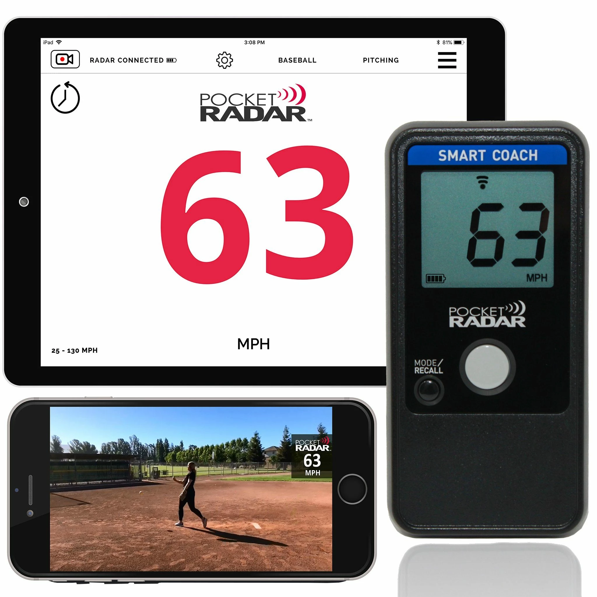 Pocket Radar Smart Coach Radar APP System: SR1100 1 Pocket Radar Smart Coach Radar APP System: SR1100