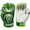 2023 Spiderz Ltd Ed "Lucky" ENDITE Batting Gloves: Dark Green/Kelly Green/White