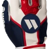 Worth Adult Red, White, And Blue Team Batting Gloves: WBATGL-RWB