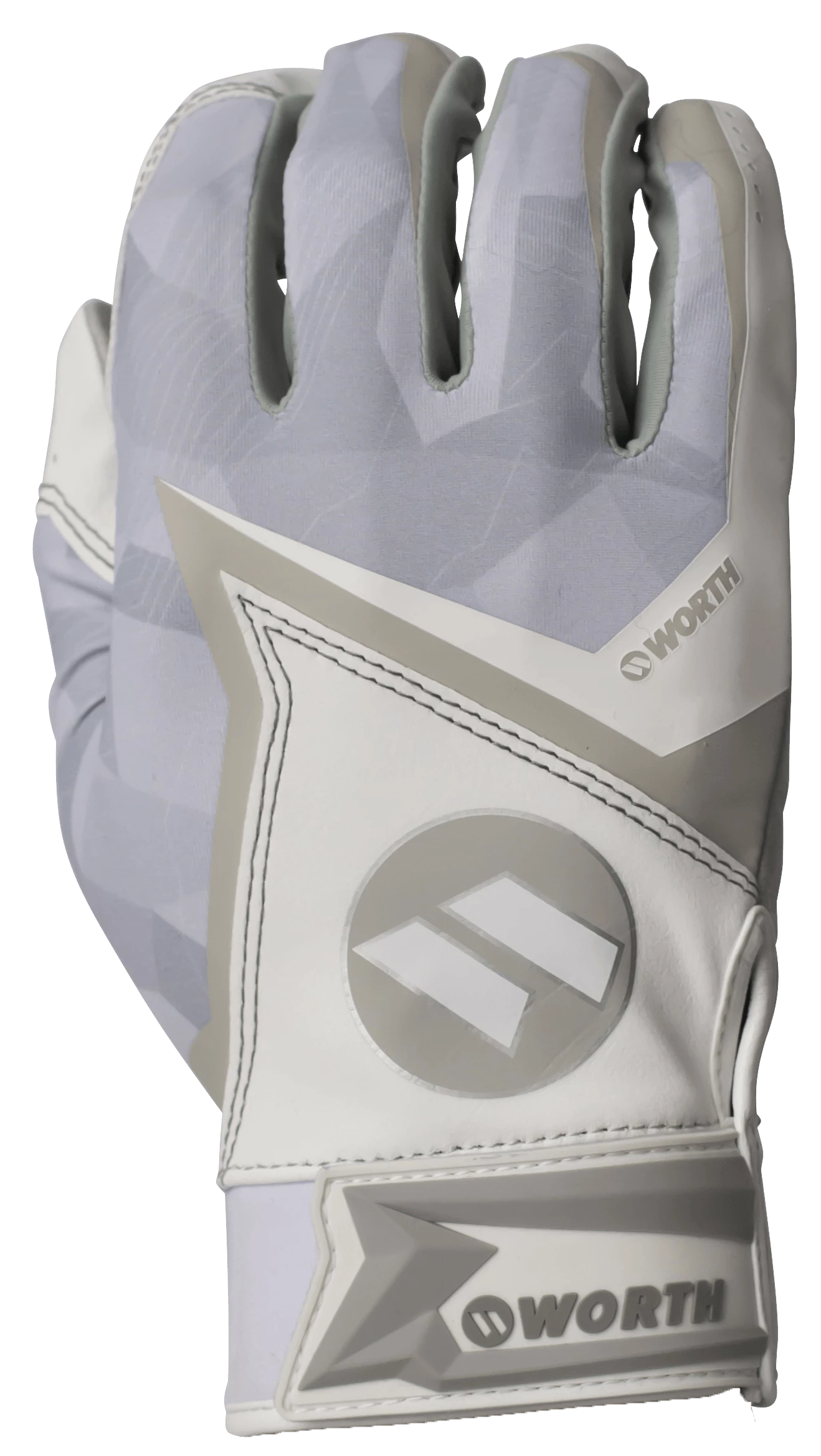 2020 White Worth Batting Gloves: WBGL20-WHT 1 2020 White Worth Batting Gloves: WBGL20-WHT