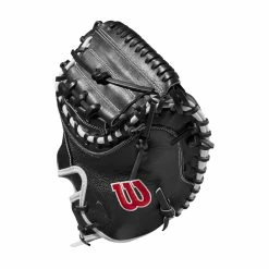 2022 Wilson A2000 M1DSS 33.5" Catcher's Mitt: WTA20RB22M1DSS -Fielding Gloves Sales Store WBW100401 2 A2000 M1D C 335 Black White Red.png.cq5dam.web .1200.1200