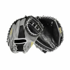 2023 Wilson A2000 M2 33.5" Baseball Catcher's Mitt: WBW100977335 -Fielding Gloves Sales Store WBW100977 8 A2000 C M2SS 335 Grey Black.png.cq5dam.web .1200.1200