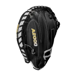 2023 Wilson A2000 M1DSS 33.5" Baseball Catcher's Mitt: WBW100995335 -Fielding Gloves Sales Store WBW100995 3 A2000 C M1DSC 335 BlackSS BlackDimple White WilsonGold