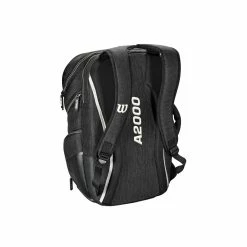Wilson A2000 Players Backpack Bat Bag: WTA2000 19 Wilson A2000 Players Backpack Bat Bag: WTA2000 -Fielding Gloves Sales Store WTA20BPBL 3 Wilson A2000 Backpack Black Silver Back.png.cq5dam.web .1200.1200