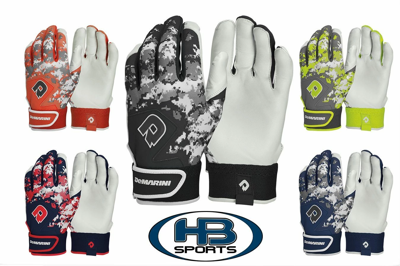 DeMarini Adult Digi Camo II Batting Gloves: WTD6113 1 DeMarini Adult Digi Camo II Batting Gloves: WTD6113