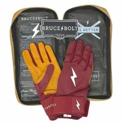 Bruce Bolt PREMIUM PRO Long Cuff Batting Gloves: Maroon -Fielding Gloves Sales Store premium pro long cuff batting gloves maroon brucebolt 551411