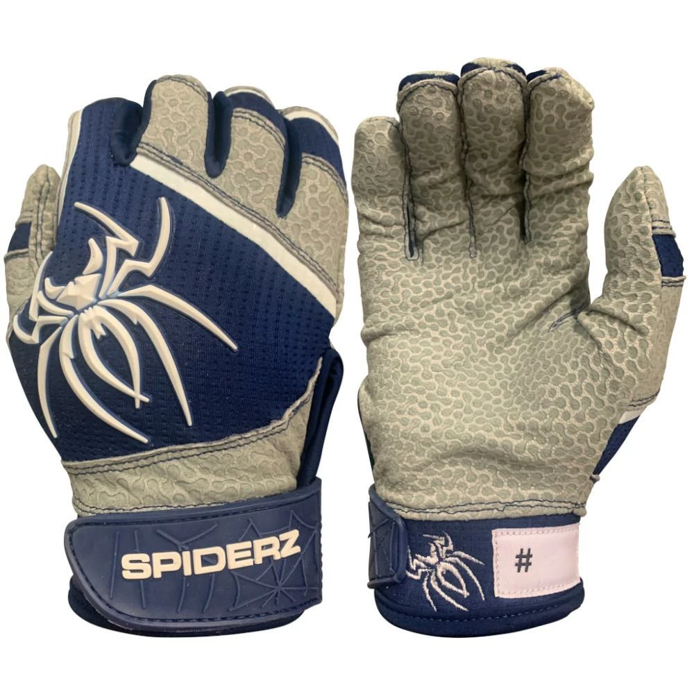2022 Spiderz PRO Model Batting Gloves: Navy Blue/White 1 2022 Spiderz PRO Model Batting Gloves: Navy Blue/White